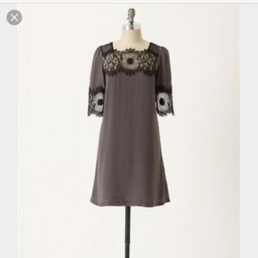 Anthropologie Lil silk lace dress size 2